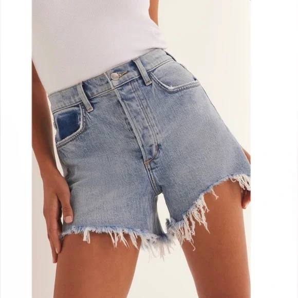 🛑SOLD🛑 NWT JOE’S Alex Denim Cut Off Shorts Blue Size 25 - Picture 1 of 14